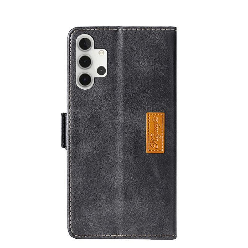 Etui Folio do Samsung Galaxy A32 5G Keyunfei Dwukolorowa Sztuczna Skóra