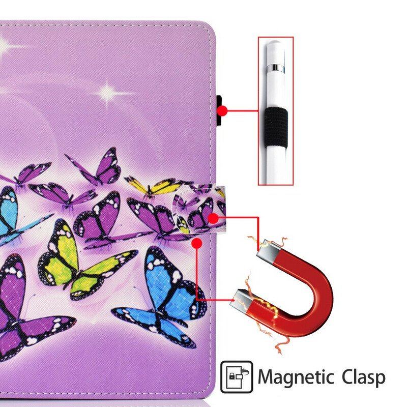 Etui Folio do Samsung Galaxy Tab S8 / Tab S7 Malowane Motyle