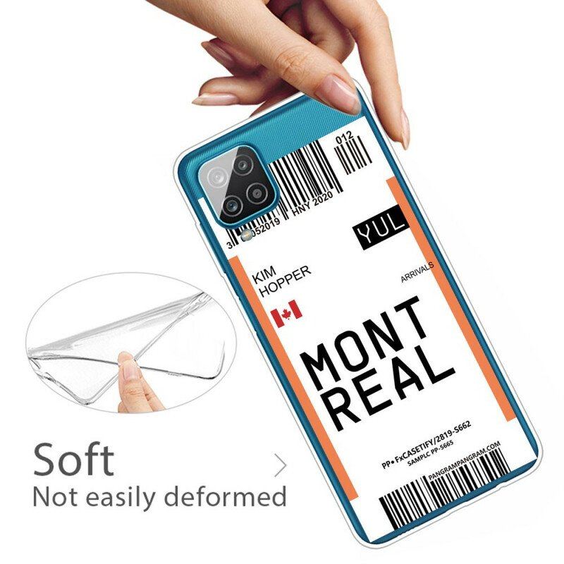 Etui do Samsung Galaxy M12 / A12 Karta Pokładowa Do Montrealu