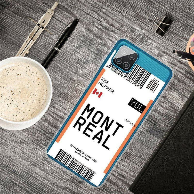 Etui do Samsung Galaxy M12 / A12 Karta Pokładowa Do Montrealu