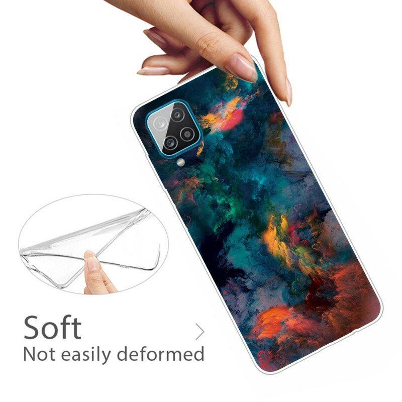 Etui do Samsung Galaxy M12 / A12 Kolorowe Chmury
