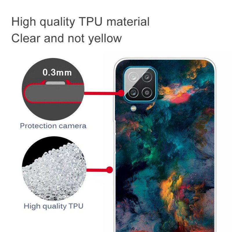 Etui do Samsung Galaxy M12 / A12 Kolorowe Chmury