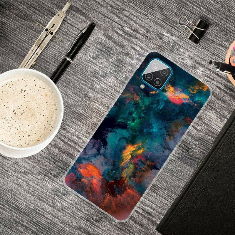 Etui do Samsung Galaxy M12 / A12 Kolorowe Chmury