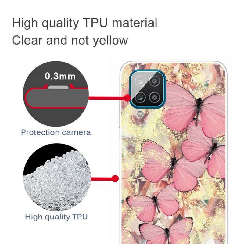 Etui do Samsung Galaxy M12 / A12 Królewskie Motyle
