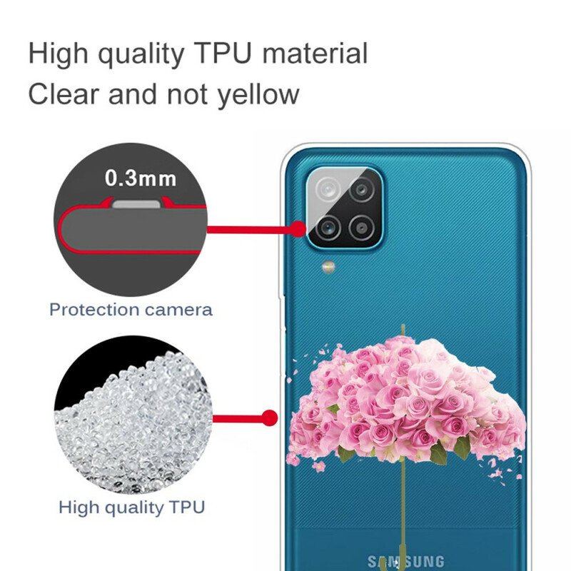 Etui do Samsung Galaxy M12 / A12 Parasol W Róże