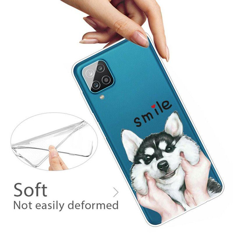 Etui do Samsung Galaxy M12 / A12 Uśmiechnięty Pies
