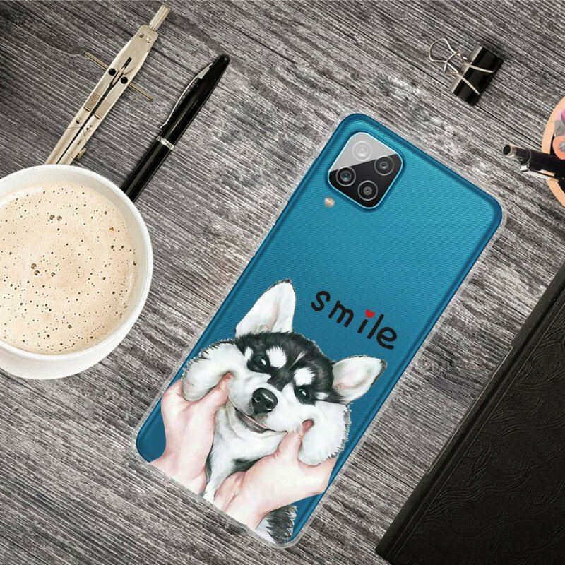Etui do Samsung Galaxy M12 / A12 Uśmiechnięty Pies