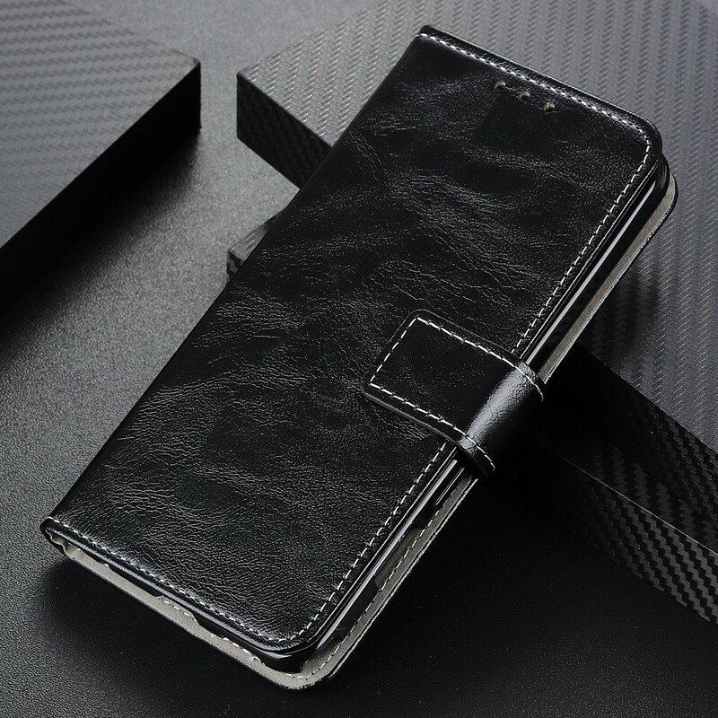 Etui Folio do Samsung Galaxy M12 / A12 Błyszczące I Odsłonięte Szwy