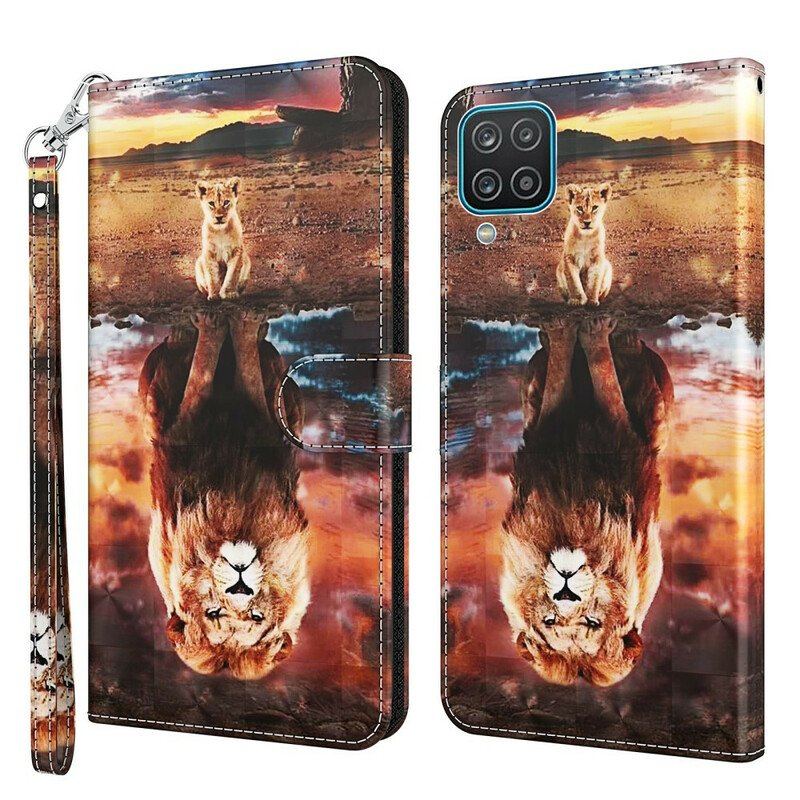 Etui Folio do Samsung Galaxy M12 / A12 Light Spot Lew Ze Smyczą
