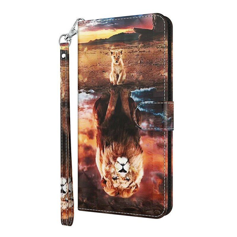 Etui Folio do Samsung Galaxy M12 / A12 Light Spot Lew Ze Smyczą