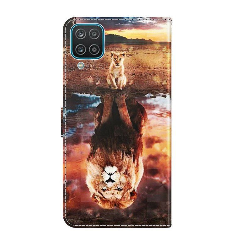 Etui Folio do Samsung Galaxy M12 / A12 Light Spot Lew Ze Smyczą