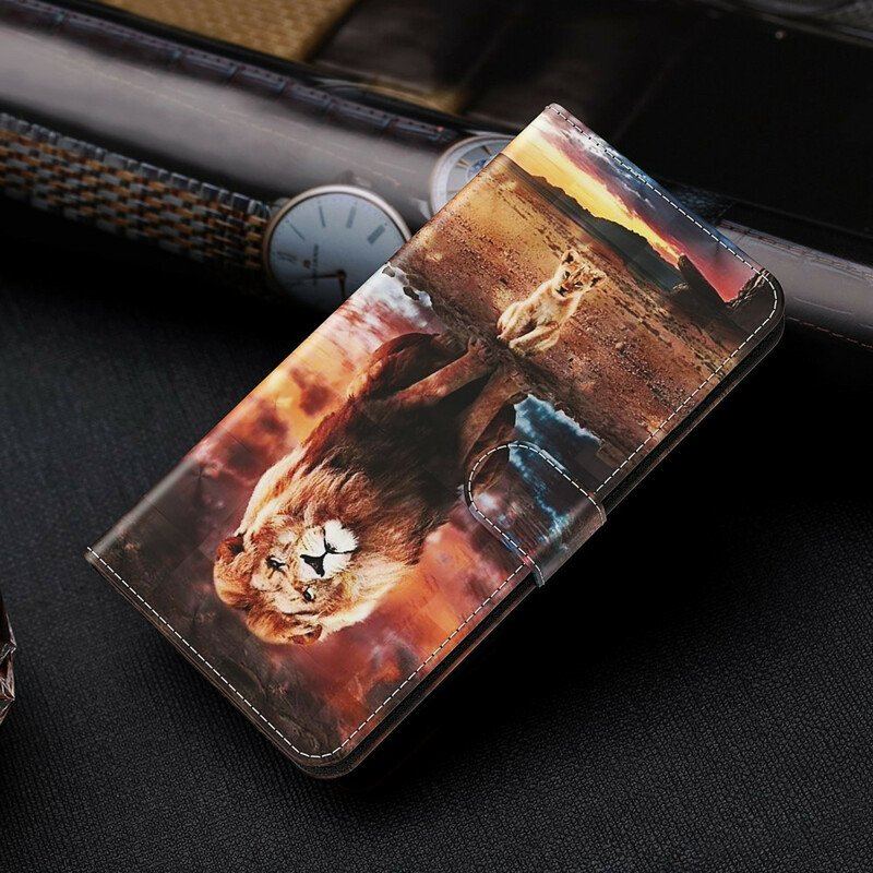 Etui Folio do Samsung Galaxy M12 / A12 Light Spot Lew Ze Smyczą