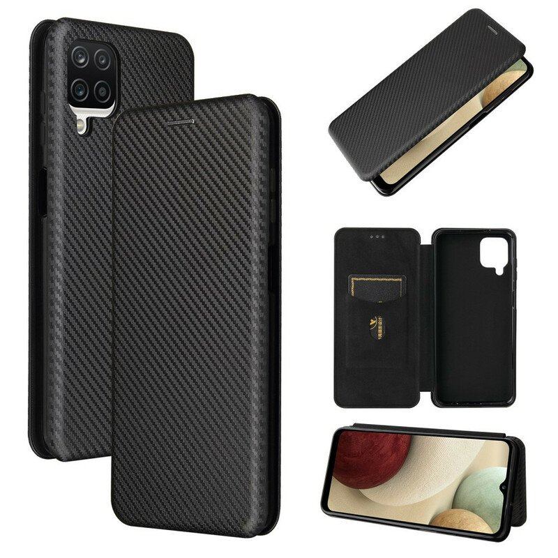 Etui Na Telefon do Samsung Galaxy M12 / A12 Etui Folio /włókno Węglowe