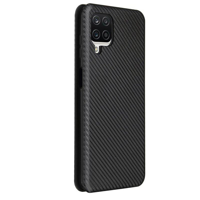 Etui Na Telefon do Samsung Galaxy M12 / A12 Etui Folio /włókno Węglowe