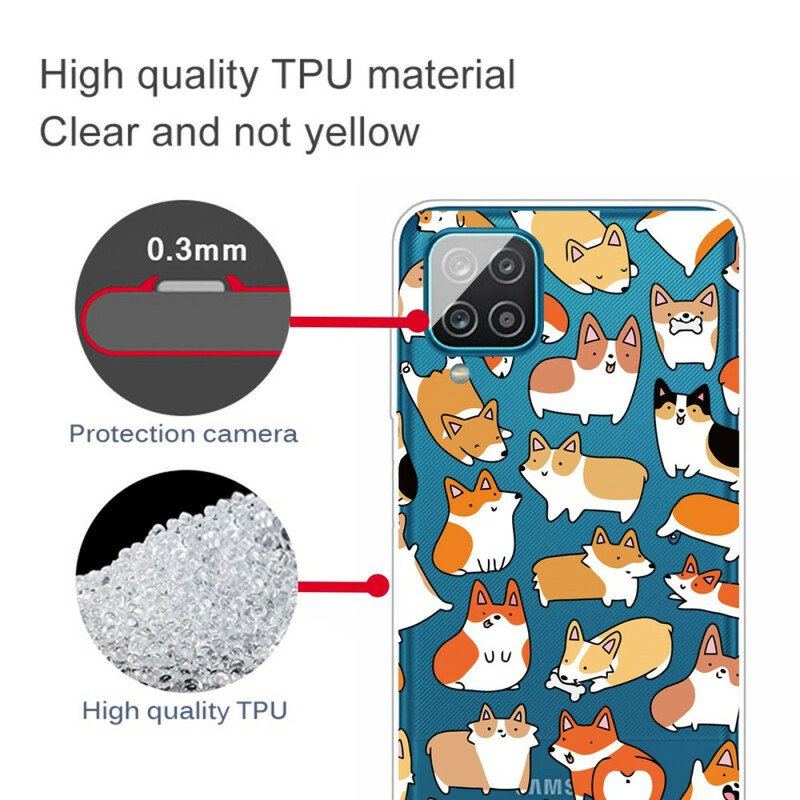 Futerały do Samsung Galaxy M12 / A12 Bezszwowe Wiele Psów