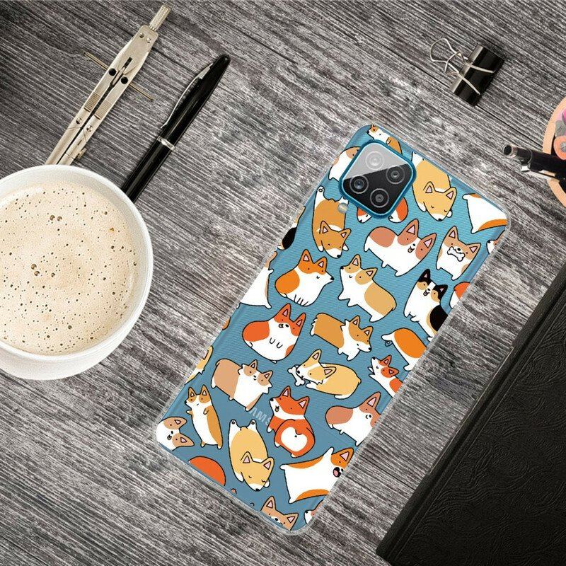Futerały do Samsung Galaxy M12 / A12 Bezszwowe Wiele Psów