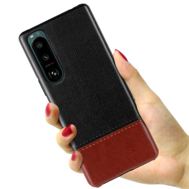 Etui do Sony Xperia 5 III Anti-fall Imak Dwukolorowa Sztuczna Skóra