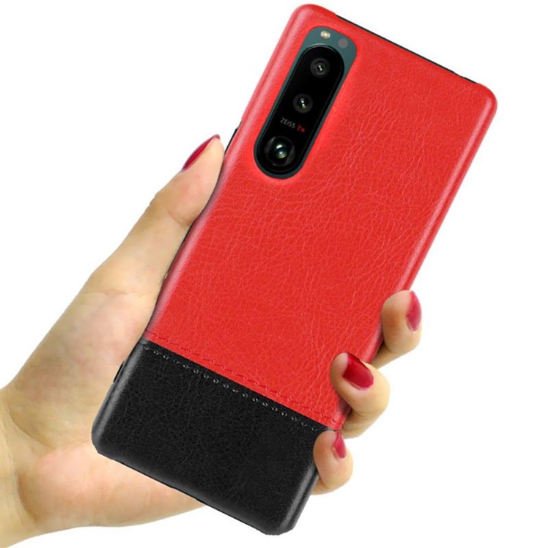 Etui do Sony Xperia 5 III Anti-fall Imak Dwukolorowa Sztuczna Skóra