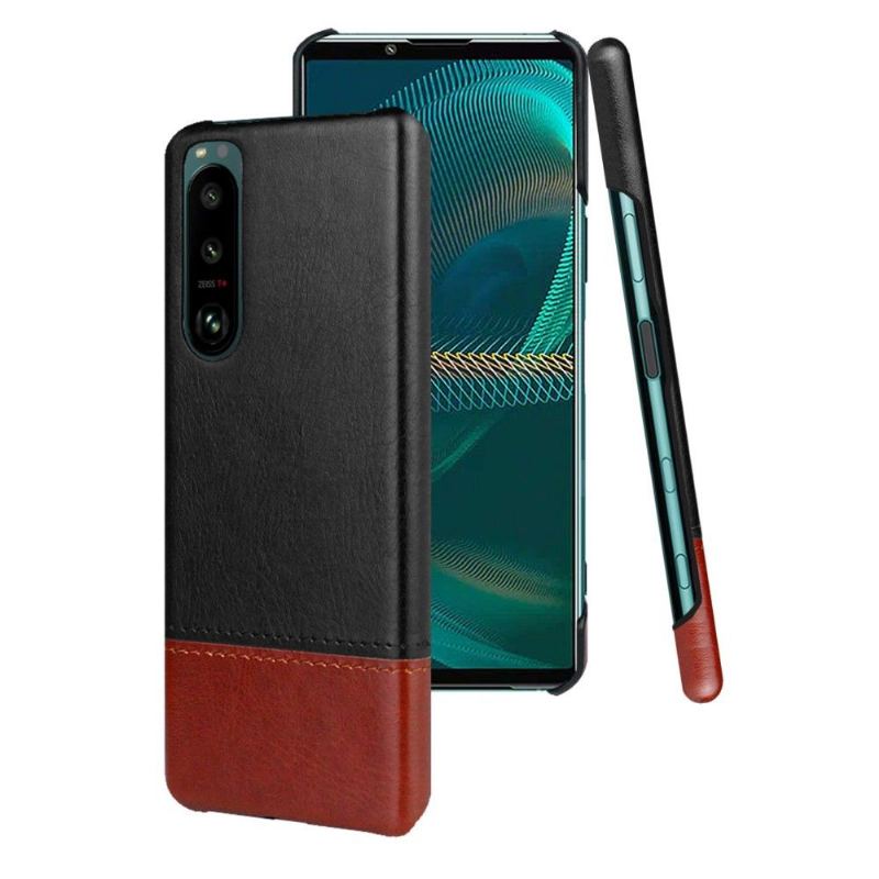 Etui do Sony Xperia 5 III Anti-fall Imak Dwukolorowa Sztuczna Skóra
