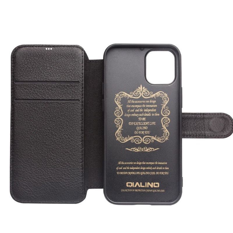 Etui do iPhone 12 / 12 Pro Obrzeża Prawdziwa Skóra