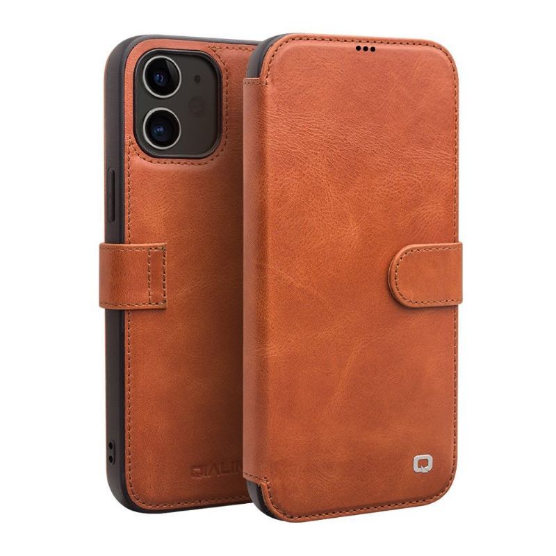 Etui do iPhone 12 / 12 Pro Obrzeża Prawdziwa Skóra