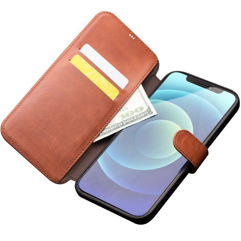 Etui do iPhone 12 / 12 Pro Obrzeża Prawdziwa Skóra