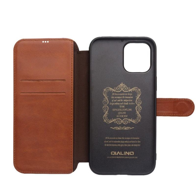 Etui do iPhone 12 / 12 Pro Obrzeża Prawdziwa Skóra