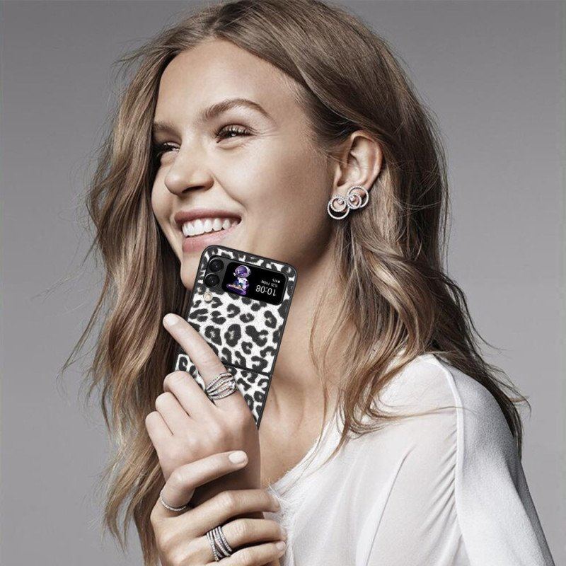 Futerały do Samsung Galaxy Z Flip 4 Etui Folio Lampart