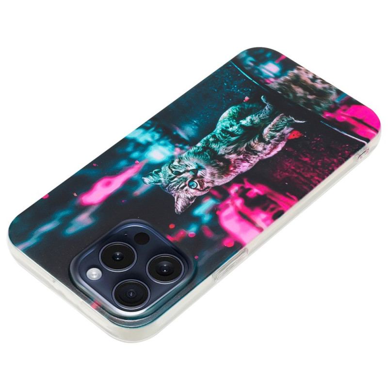 Etui Do iPhone 16 Pro Max Kot Na Światłach