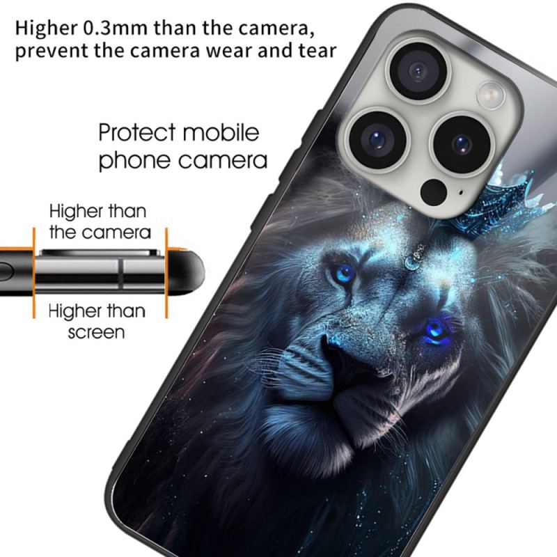 Etui Do iPhone 16 Pro Max Szkło Hartowane Blue Lion