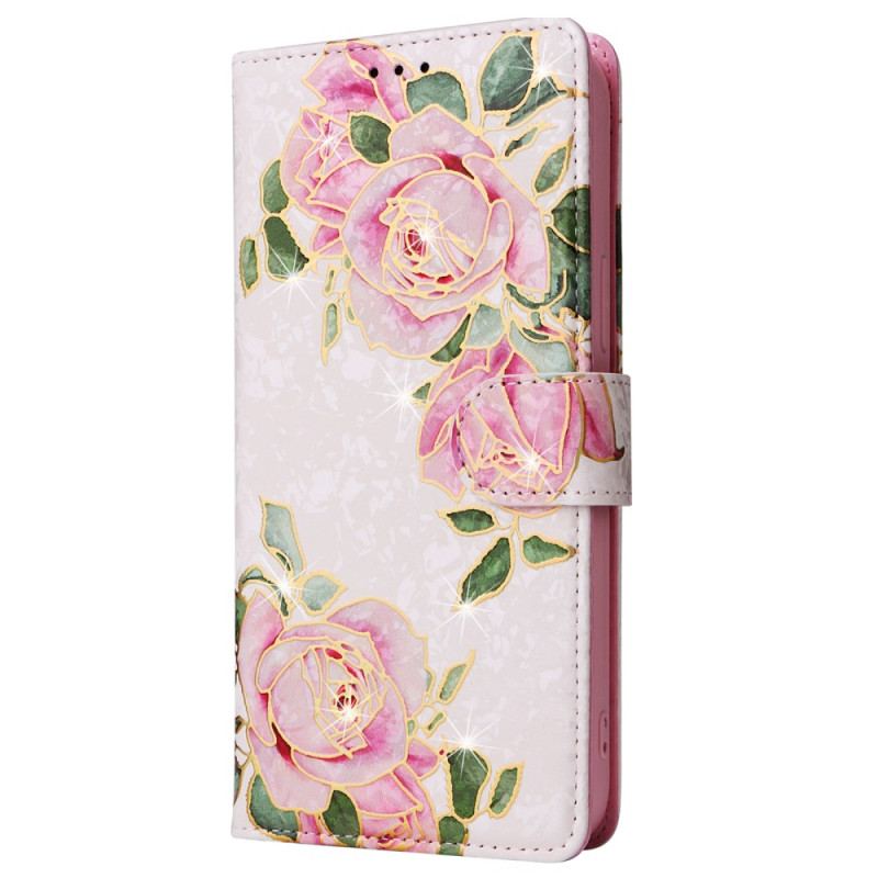 Etui Folio iPhone 16 Pro Max Blokowanie Rfid Floralies