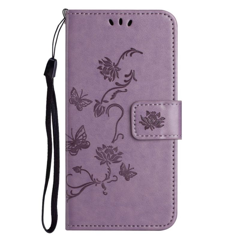 Etui Folio iPhone 16 Pro Max Motyle I Kwiaty