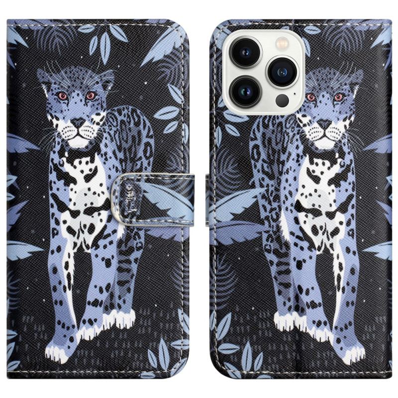 Etui Folio iPhone 16 Pro Max Pasek W Panterkę Etui Ochronne