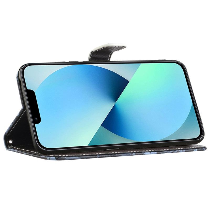 Etui Folio iPhone 16 Pro Max Pasek W Panterkę Etui Ochronne