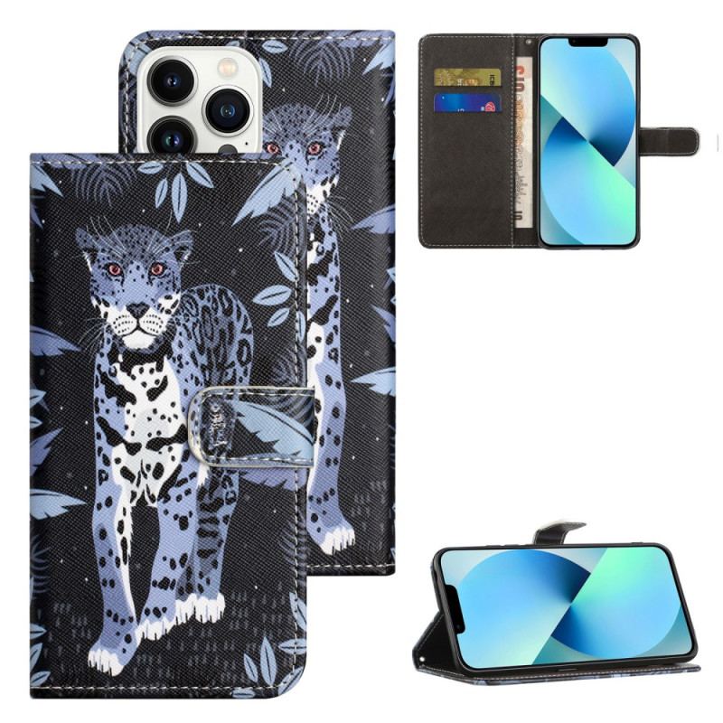 Etui Folio iPhone 16 Pro Max Pasek W Panterkę Etui Ochronne