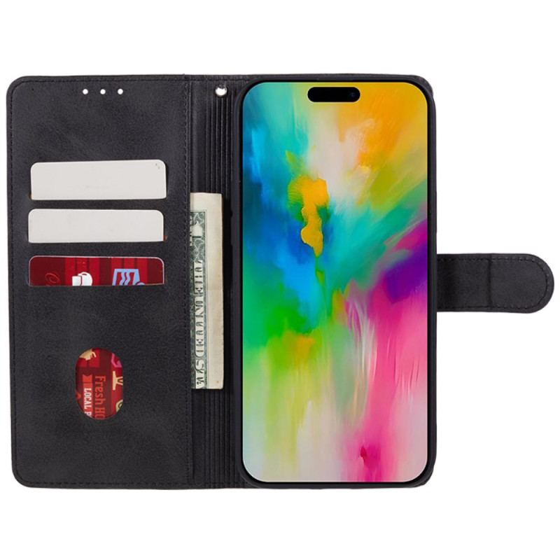 Etui Folio iPhone 16 Pro Max Wzór Ze Sztucznej Skóry