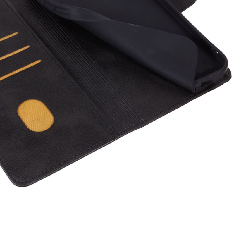 Etui Folio iPhone 16 Pro Max Wzór Ze Sztucznej Skóry