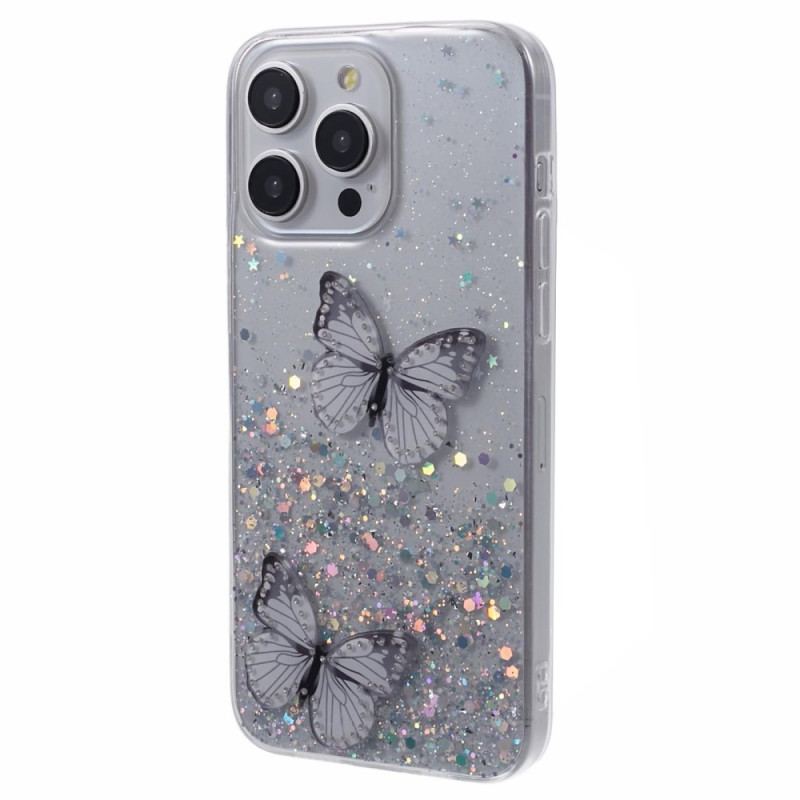 Etui iPhone 16 Pro Max Błyszczące Motyle