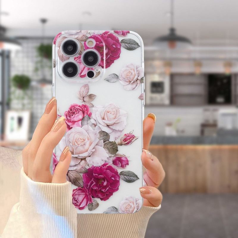 Etui iPhone 16 Pro Max Kolorowe Piwonie