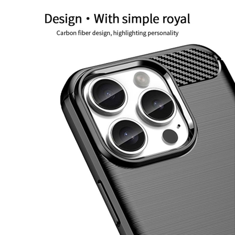 Etui iPhone 16 Pro Max Szczotkowane Włókno Węglowe Mofi