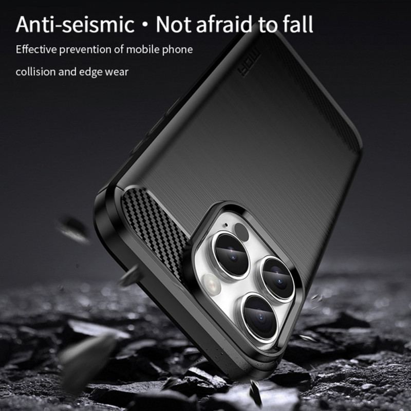 Etui iPhone 16 Pro Max Szczotkowane Włókno Węglowe Mofi