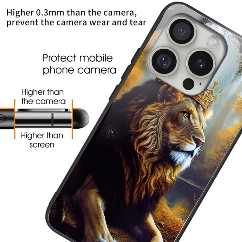 Etui iPhone 16 Pro Max Szkło Hartowane Król Lew Etui Ochronne