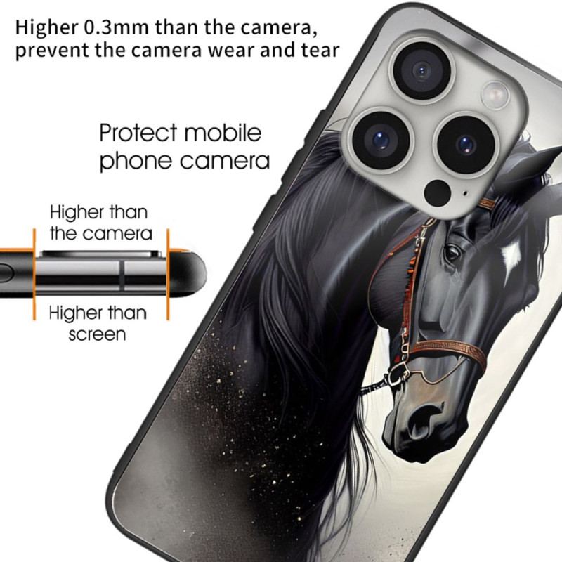 Etui iPhone 16 Pro Max Szkło Hartowane W Kształcie Konia Etui Ochronne