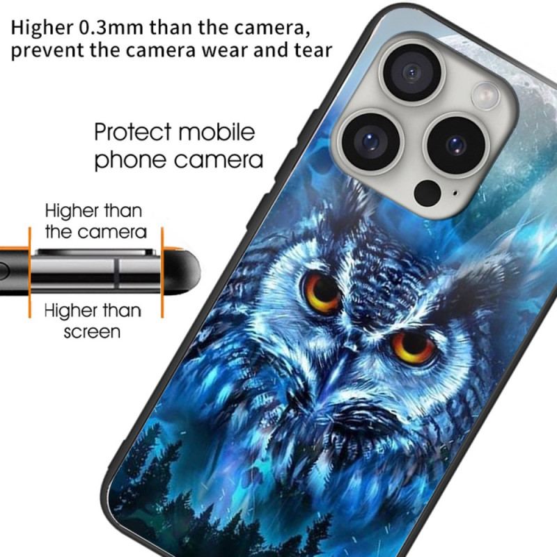 Etui iPhone 16 Pro Max Szkło Hartowane W Postaci Leśnej Sowy Etui Ochronne