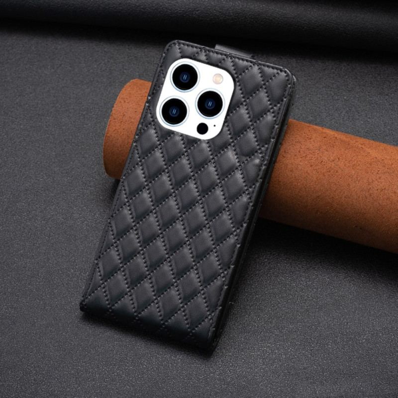 Flip Kotelot iPhone 16 Pro Max Etui Na Telefon Pikowana Pionowa Klapa