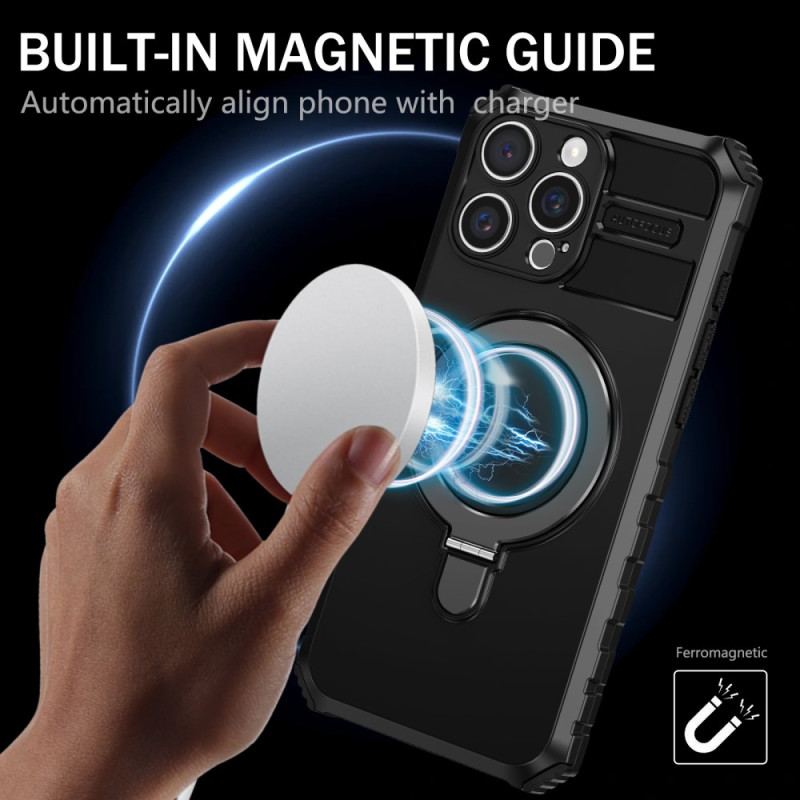 Futerały iPhone 16 Pro Max Etui Na Telefon Magnetyczny Z Pierścieniem I Wspornikiem