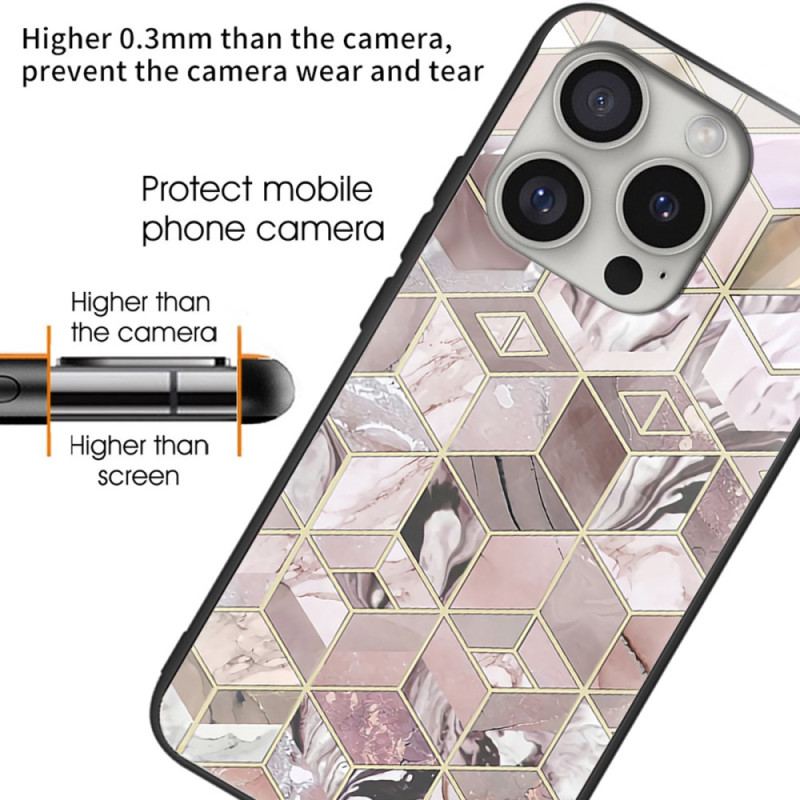Futerały iPhone 16 Pro Max Etui Na Telefon Szkło Hartowane W Bloku Marmuru