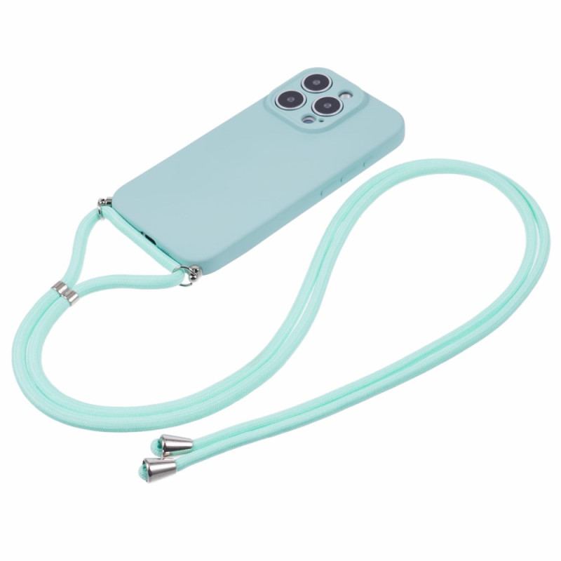 Futerały iPhone 16 Pro Max Etui Na Telefon Z Silikonowym Sznurkiem
