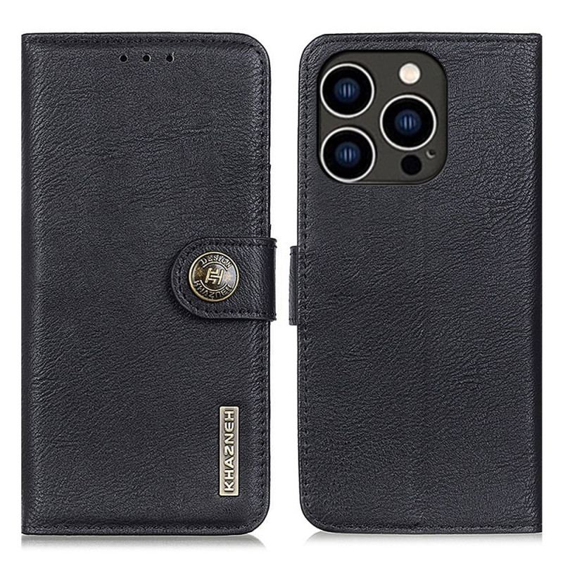 Skórzany Futerał iPhone 16 Pro Max Etui Na Telefon Khazneh