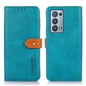 Etui Folio do Oppo Reno 6 Pro 5G Khazneh Bicolor Sztuczna Skóra